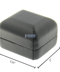 Black Leather Ring Box Display Jewelry Gift Box Dimensions