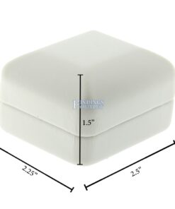 White Leather Double Ring Box Display Jewelry Gift Box Dimensions