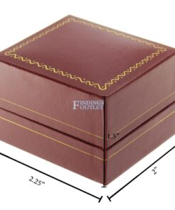 Red Leather Classic Ring Box Display Jewelry Gift Box Dimensions