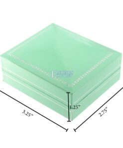 Teal Blue Leather Pendant Box Display Jewelry Gift Box Dimensions