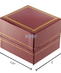 Red Leather Classic Earring Box Display Jewelry Gift Box Dimensions