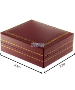 Red Leather Classic Earring Pad Box Display Jewelry Gift Box Dimensions