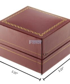 Red Leather Classic Ring Finger Box Display Jewelry Gift Box Dimensions