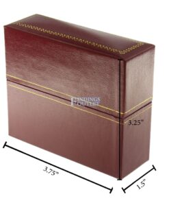 Red Leather Classic Bangle Watch Box Display Jewelry Gift Box Dimensions