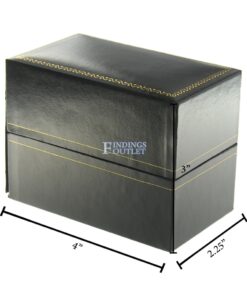 Black Leather Classic Bracelet Bangle Watch Box Display Jewelry Gift Box Dimensions