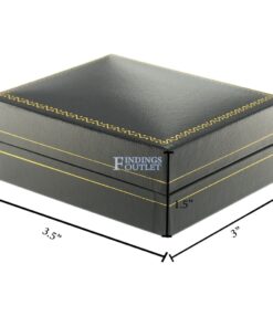 Black Leather Classic Pendant Box Display Jewelry Gift Box Dimensions