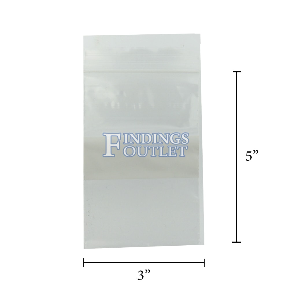 Plastic Zip Bags with White Block (Choose from various sizes