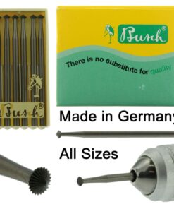 Busch Bearing Cutter 90° Bur Figure 156C Pack of 6 Jewelry Burs 007-050 Made In Germany