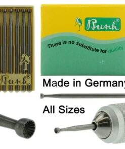 Busch Concave Cutter Bur Figure 77B Pack of 6 Jewelry Burs 008-090 Made In Germany