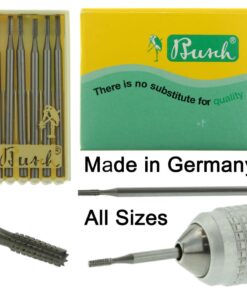 Busch Cylinder Square Bur Figure 21 Pack of 6 Jewelry Burs 006-031 Made In Germany