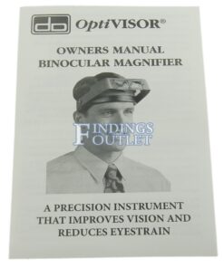 Optivisor Optical Glass Binocular Magnifier 1.5x-3.5x All Magnifications Manual