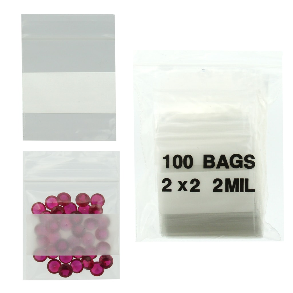 500 Zipper Block Bags Resealable Plastic Baggies 2 x 2