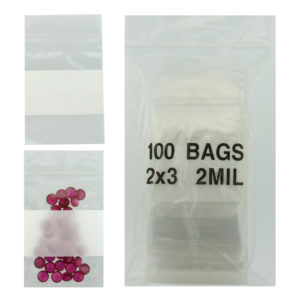 8x10 Plastic Resealable Bags w/ Writing Block Clear Zip Lock 2 Mil