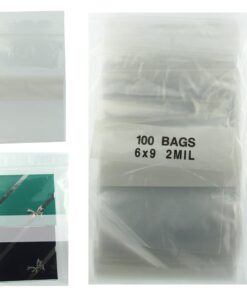 6x9 Plastic Resealable Bags Clear Zip Lock 2 Mil w/ Writing Block