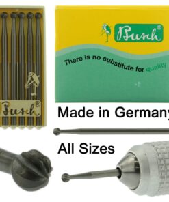 Busch Round Bur Figure 1 Pack of 6 Jewelry Burs 005-050 Made In Germany