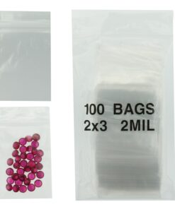 2x3 Plastic Resealable Bags Clear Zip Lock 2 Mil