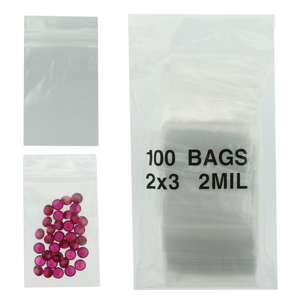 3 x 4 Ziplock Bags - Clear, Reclosable, 2 Mil Thickness