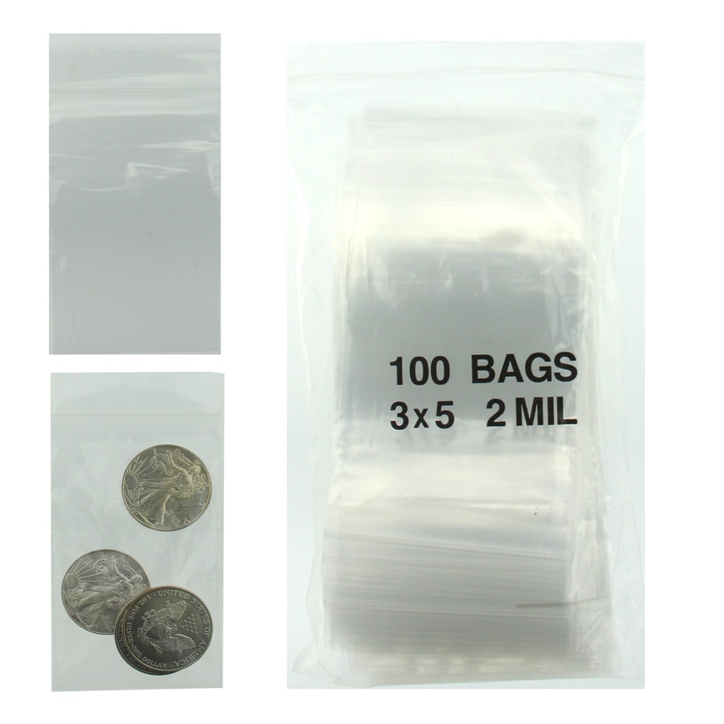 Zip Top 2mil Poly Bags 2x3 (100-Pcs)