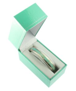 Teal Blue Leather Bracelet Bangle Watch Box Display Jewelry Gift Box