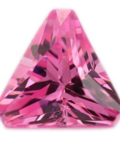 Loose Triangle Cut Pink CZ Gemstone Cubic Zirconia October Birthstone