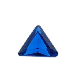 Loose Triangle Cut Sapphire CZ Gemstone Cubic Zirconia September Birthstone Front