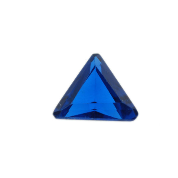 Loose Triangle Cut Sapphire CZ Gemstone Cubic Zirconia September Birthstone Front