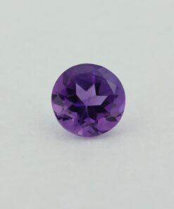 Loose Round Cut Genuine Natural Amethyst Gemstone Semi Precious February Birthstone Front