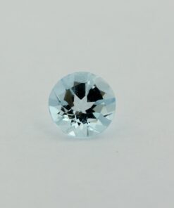 Loose Round Cut Genuine Natural Aquamarine Gemstone Semi Precious March Birthstone Front