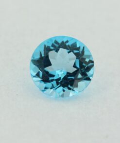 Loose Round Cut Genuine Natural Blue Topaz Gemstone Semi Precious November Birthstone Front