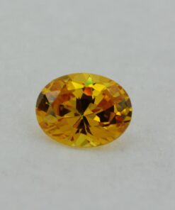 Loose Oval Cut Citrine CZ Gemstone Cubic Zirconia November Birthstone Front