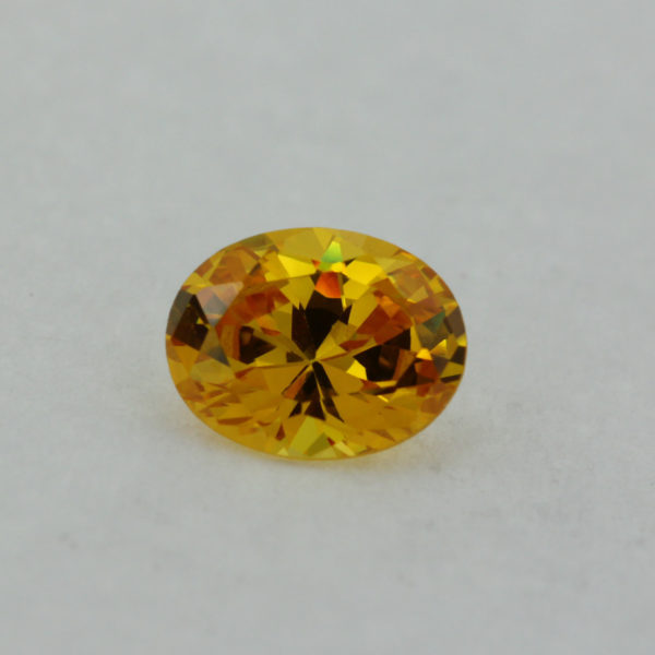 Loose Oval Cut Citrine CZ Gemstone Cubic Zirconia November Birthstone Front