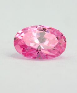 Loose Oval Cut Pink CZ Gemstone Cubic Zirconia October Birthstone Front