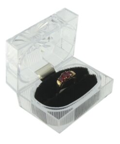 Clear Acrylic Crystal Double Ring Box Display Jewelry Gift Box