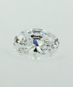 Loose Oval Cut White CZ Gemstone Cubic Zirconia April Birthstone Front