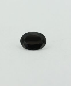 Loose Oval Cut Black Onyx CZ Gemstone Cubic Zirconia Front