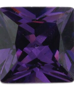 Loose Princess Cut Amethyst CZ Gemstone Cubic Zirconia February Birthstone