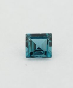 Loose Princess Cut Blue Zircon CZ Gemstone Cubic Zirconia December Birthstone Front