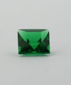 Loose Princess Cut Emerald CZ Gemstone Cubic Zirconia May Birthstone Front