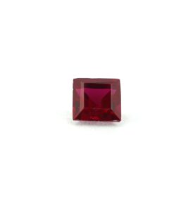 Loose Princess Cut Garnet CZ Gemstone Cubic Zirconia January Birthstone Front