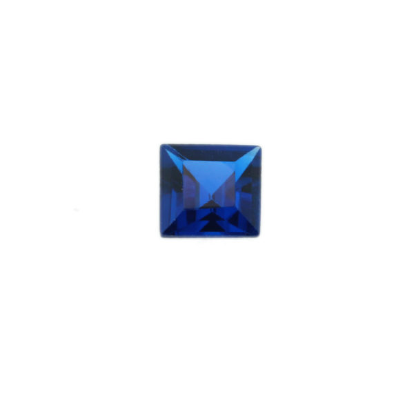 Loose Princess Cut Sapphire CZ Gemstone Cubic Zirconia September Birthstone Front