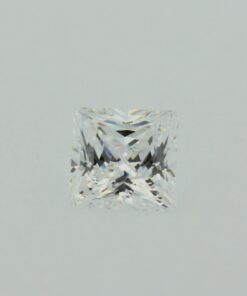 Loose Princess Cut White CZ Gemstone Cubic Zirconia April Birthstone Front