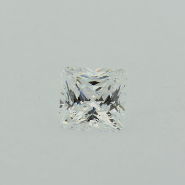 Loose Princess Cut White CZ Gemstone Cubic Zirconia April Birthstone Front