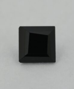 Loose Princess Cut Black Onyx CZ Gemstone Cubic Zirconia Front