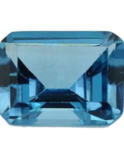 Loose Emerald Cut Aquamarine CZ Gemstone Cubic Zirconia March Birthstone