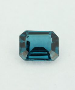 Loose Emerald Cut Blue Zircon CZ Gemstone Cubic Zirconia December Birthstone Front