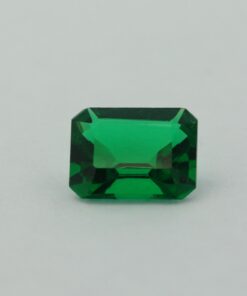 Loose Emerald Cut Emerald CZ Gemstone Cubic Zirconia May Birthstone Front