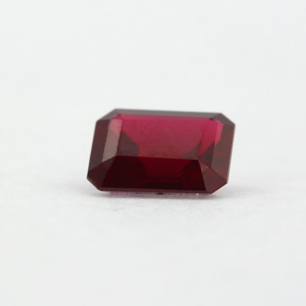 Loose Emerald Cut Garnet CZ Gemstone Cubic Zirconia January Birthstone Front