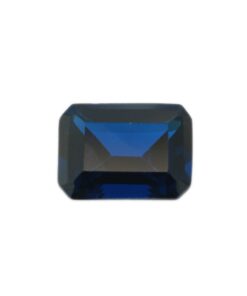 Loose Emerald Cut Sapphire CZ Gemstone Cubic Zirconia September Birthstone Front