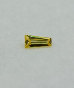 Loose Tapered Baguette Citrine CZ Gemstone Cubic Zirconia November Birthstone Front