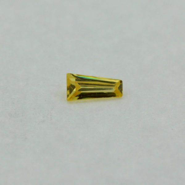 Loose Tapered Baguette Citrine CZ Gemstone Cubic Zirconia November Birthstone Front